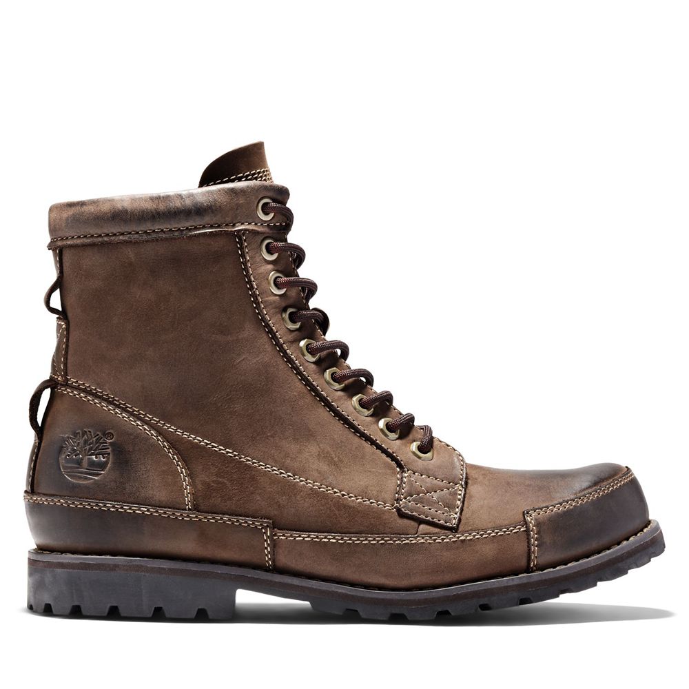 Timberland 6-Inch Μποτακια Ανδρικα Βαθυ Καφε - Earthkeepers® Original - Greece 3107426-GN